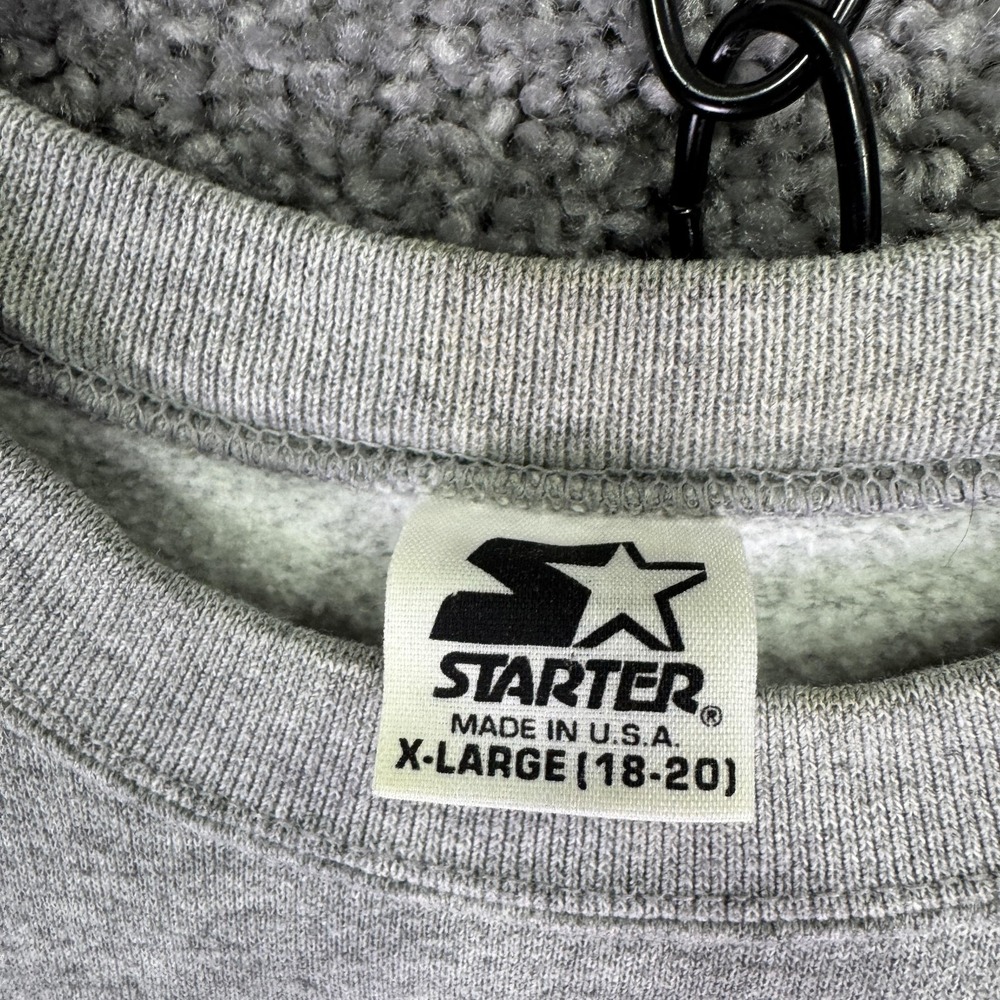 Vintage Minnesota Vikings Sweatshirt Boys XL Gray NFL Football Starter Logo 90s - Picture 3 of 10